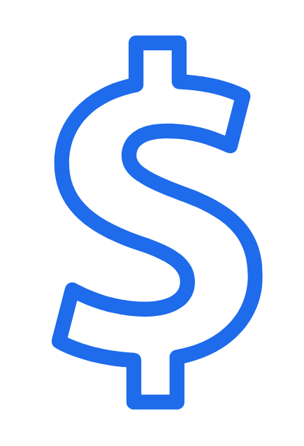 Dollar Sign Blue